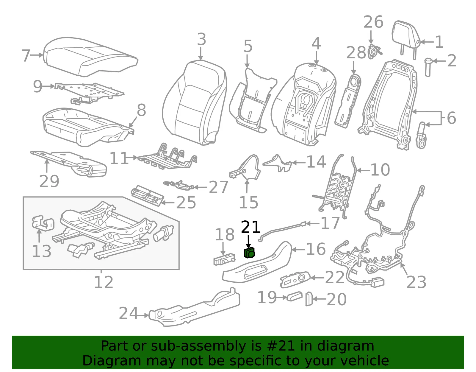Lumbar Switch - GM (42778340)