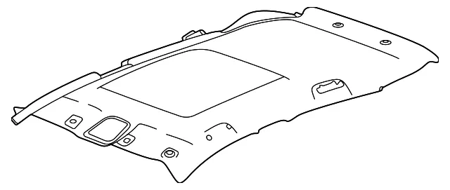 Very Light Ash Gray Headlining Trim Panel - GM (42806198)