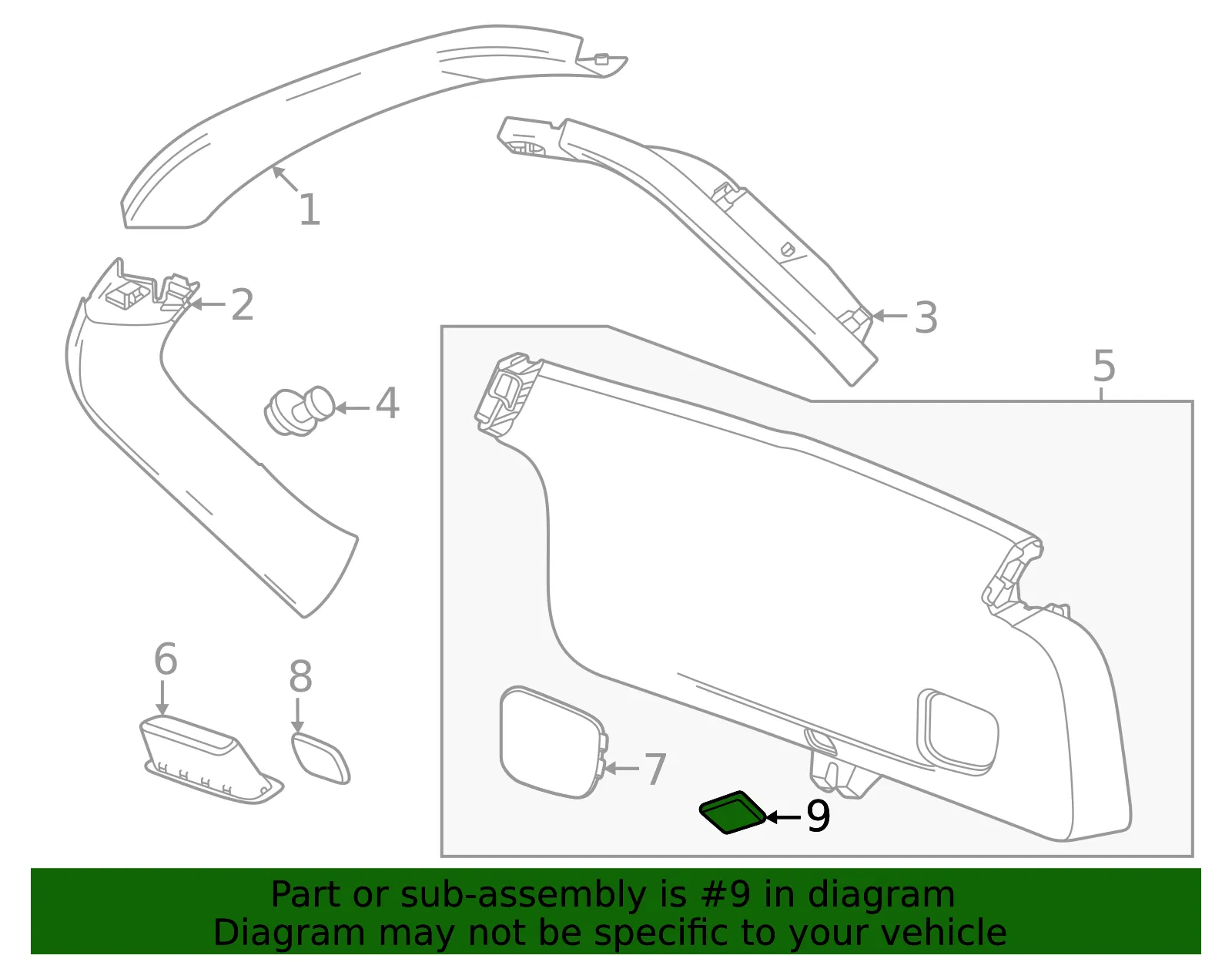 Switch Cover - GM (42825577)