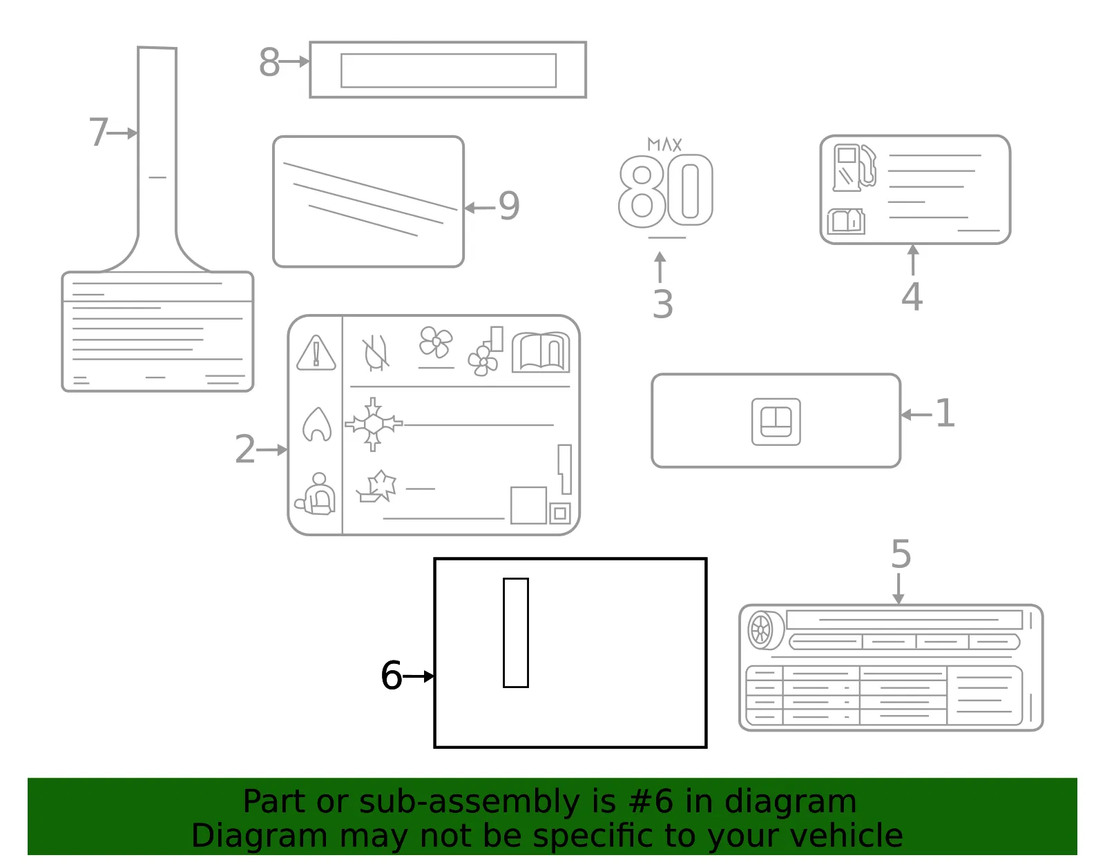 Fuse Box Label - GM (42840179)