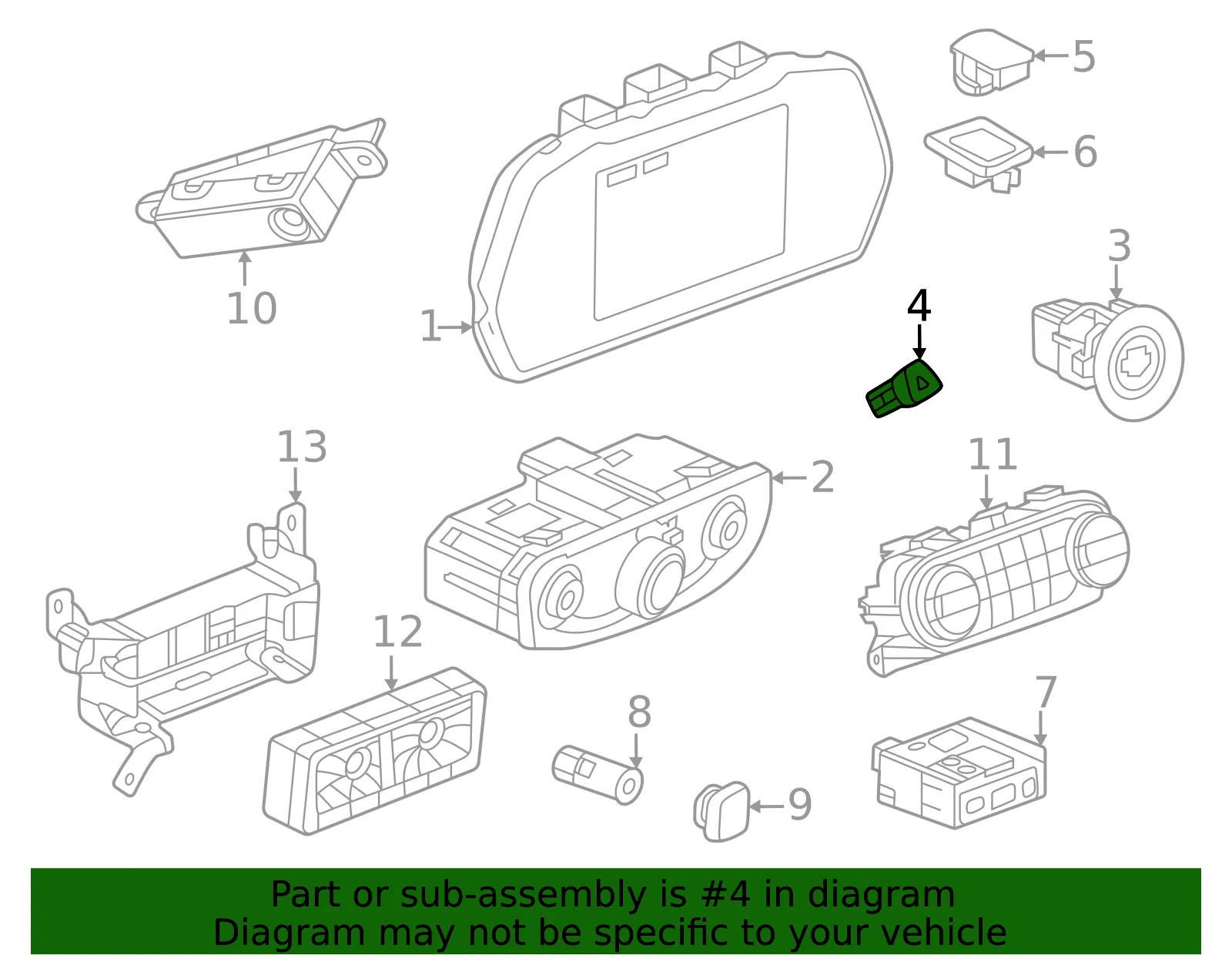 Hazard Switch - GM (42854948)