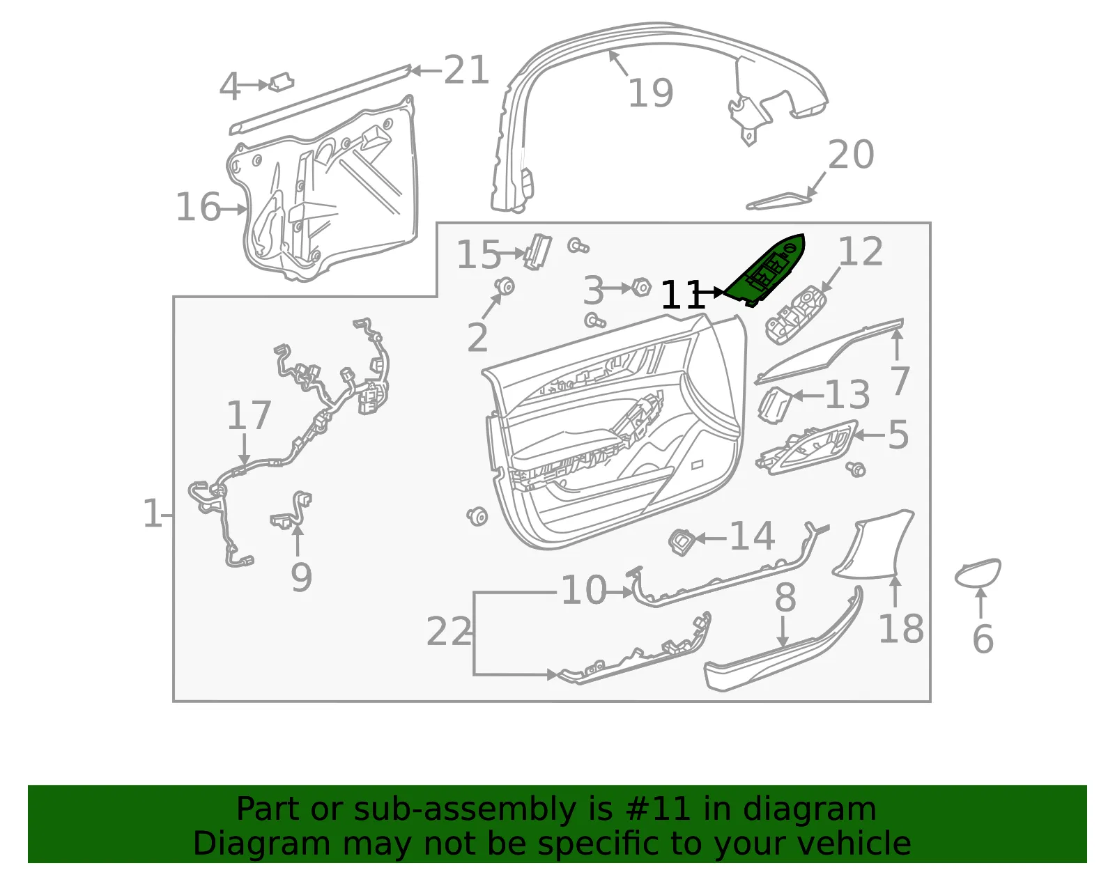 Switch Bezel - GM (42869642)