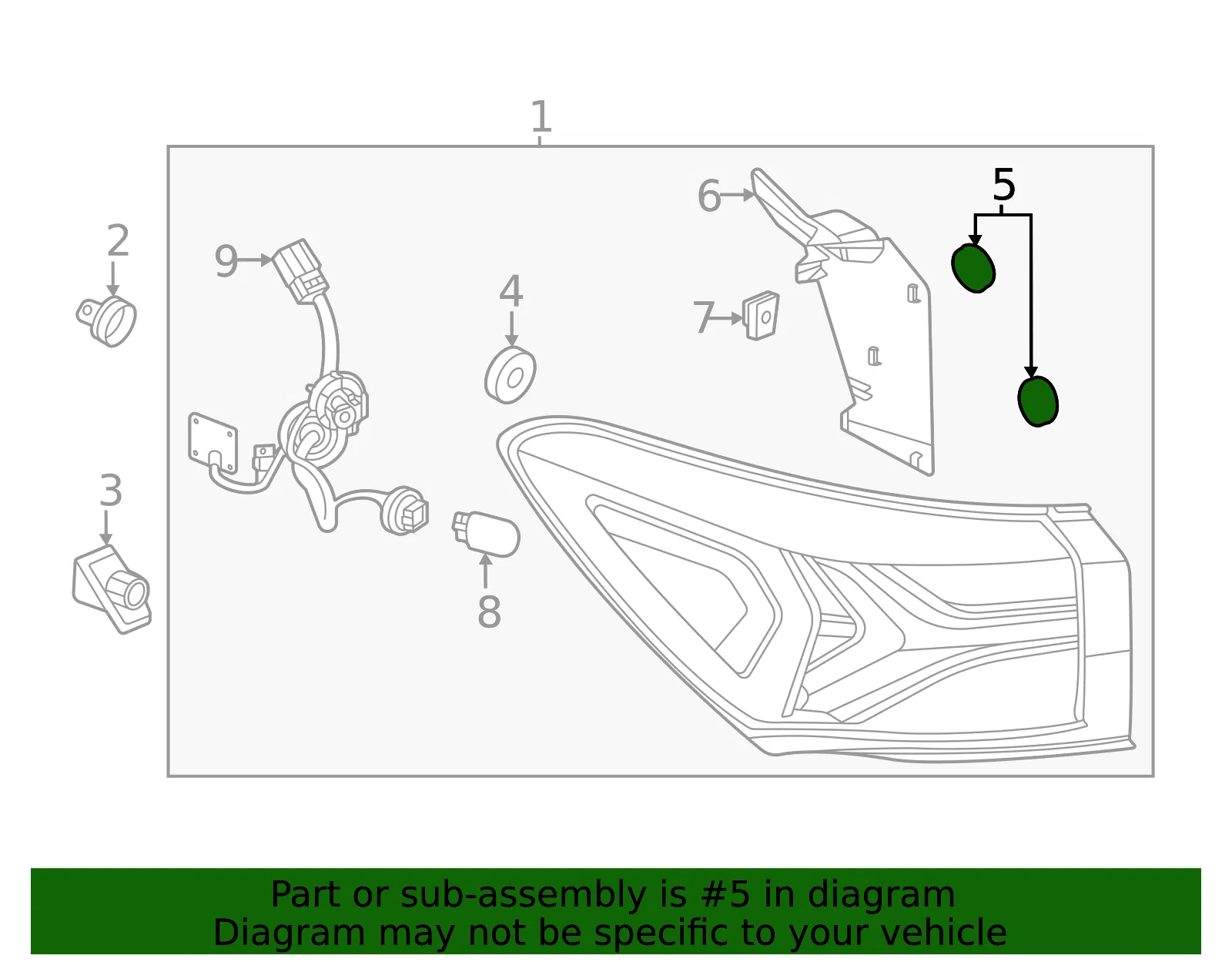 Tail Lamp Cap - GM (42880949)
