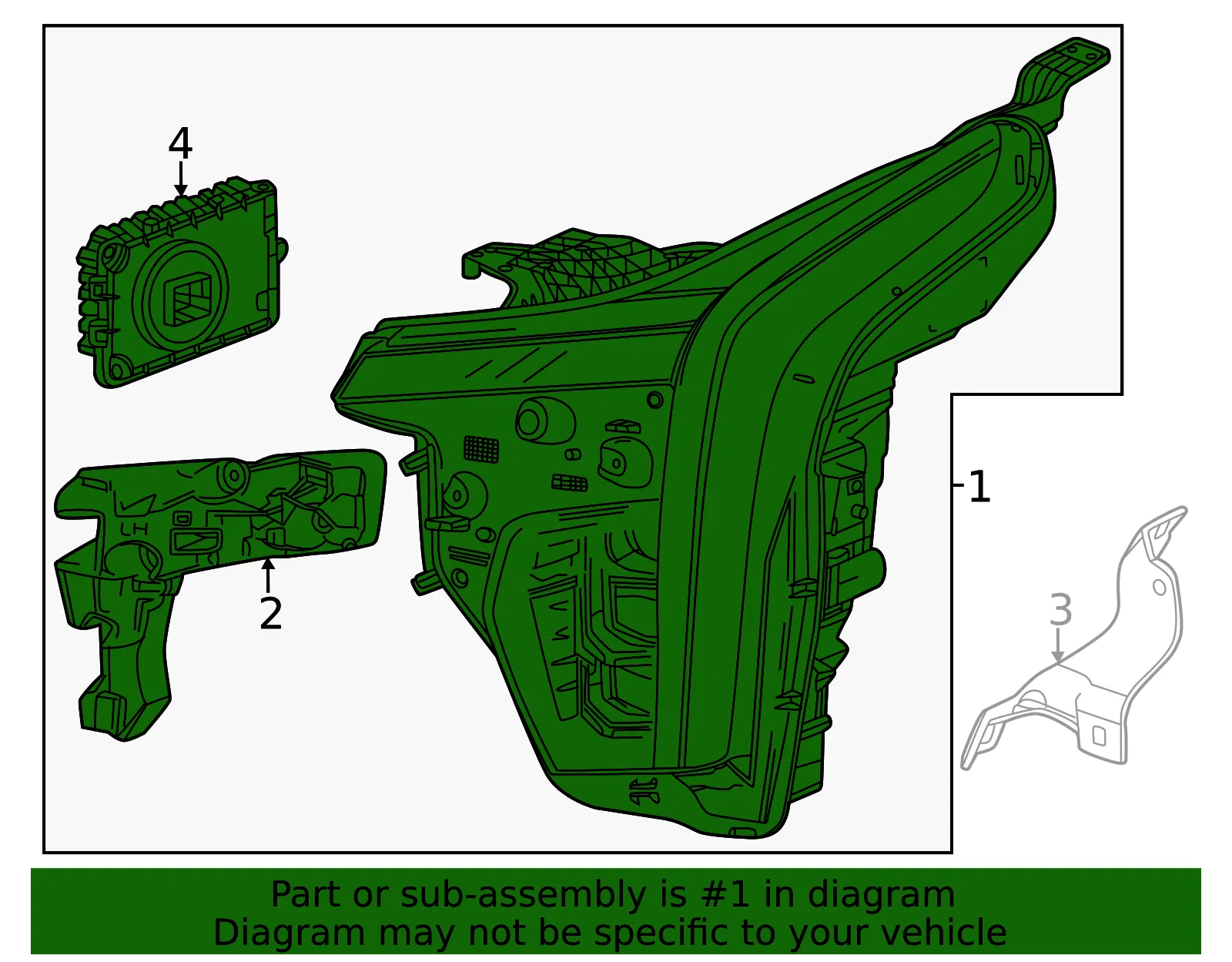 Headlamp - GM (42888030)
