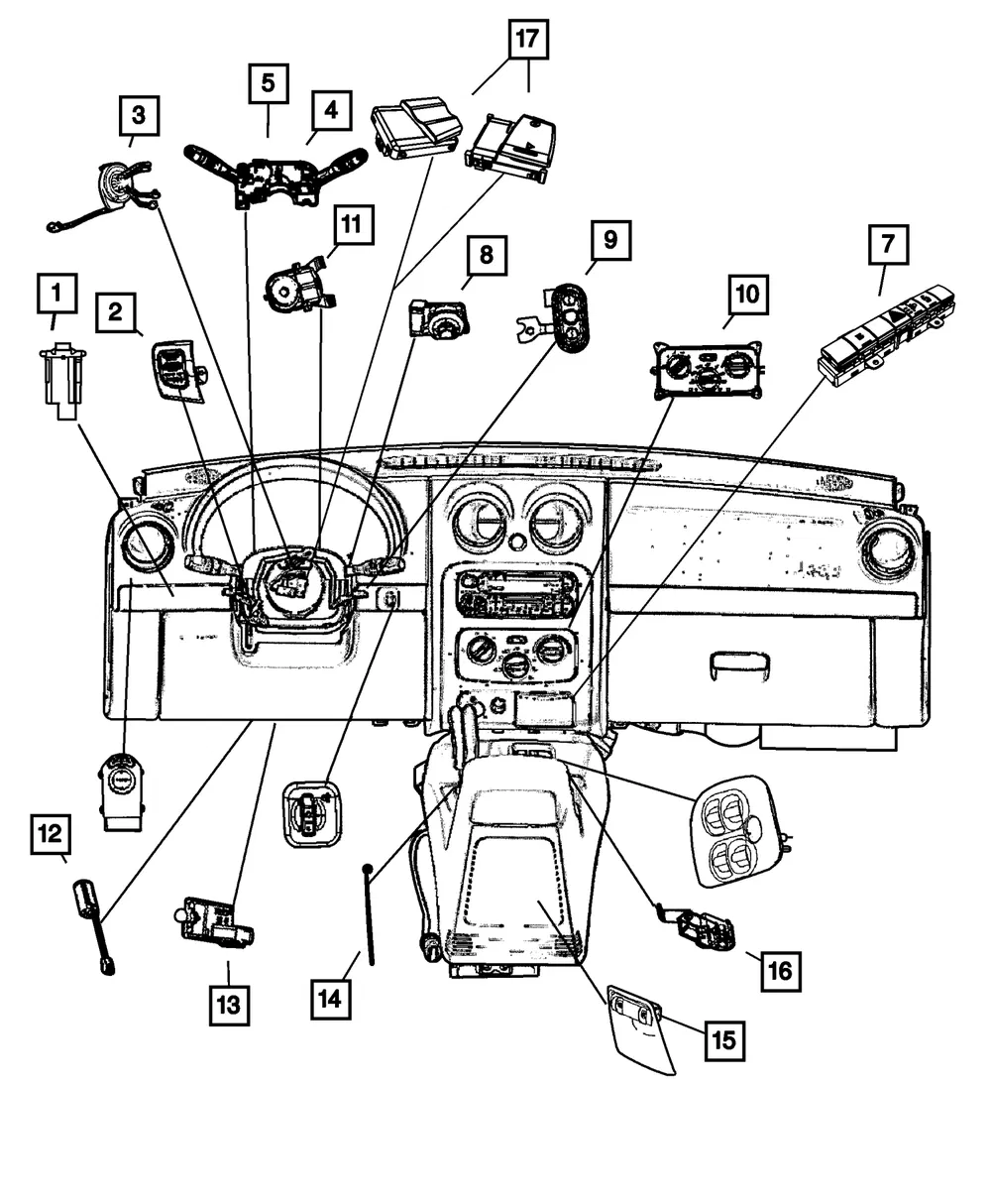 Instrument Panel Switch - Mopar (4602563ak)