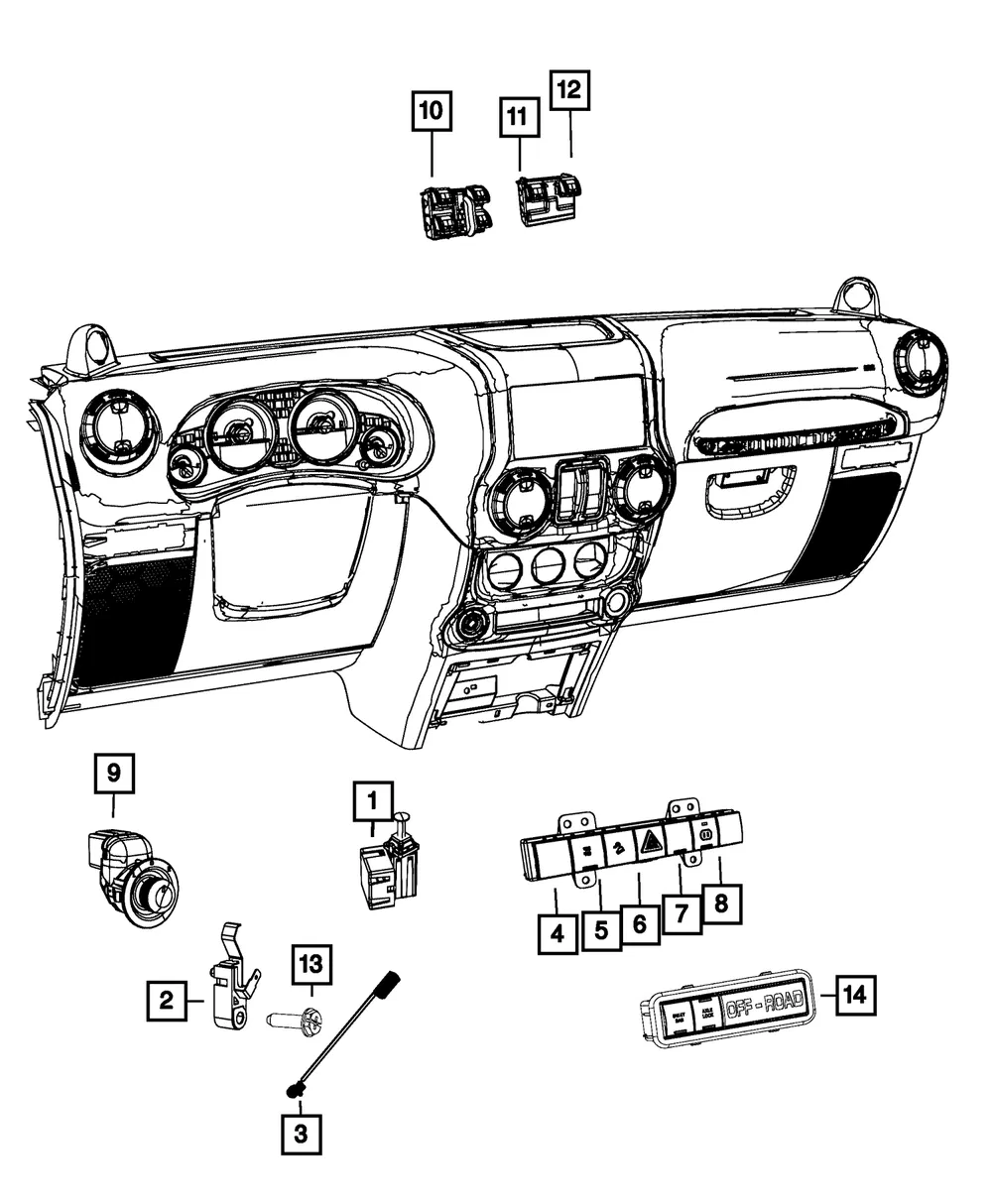 6 Gang Switch, Export - Mopar (4602993ae)