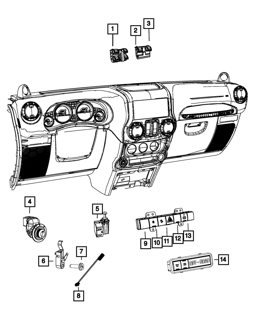 5 Gang Switch - Mopar (4602997AE)