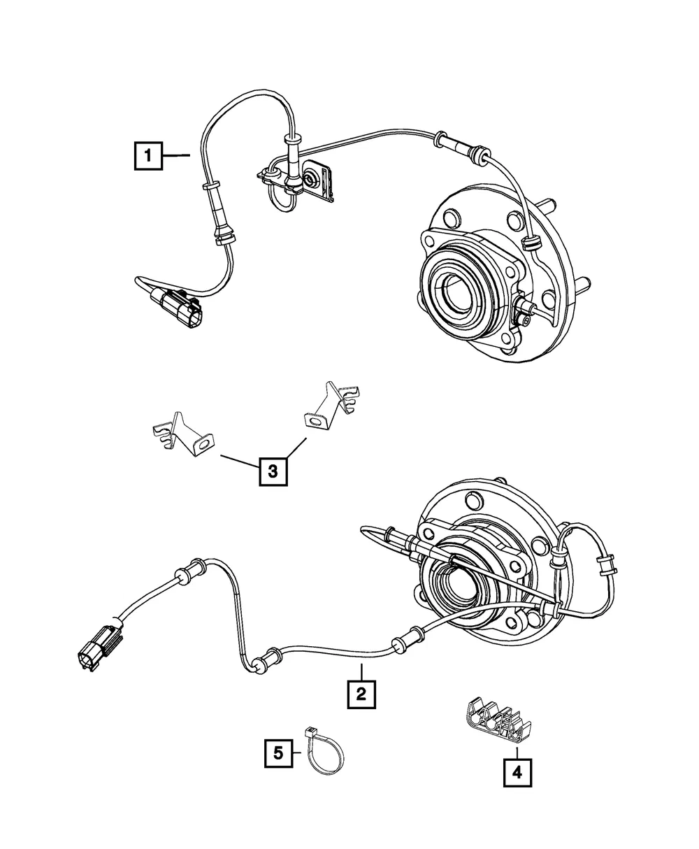 Wheel Speed Sensor - Mopar (4779897ab)