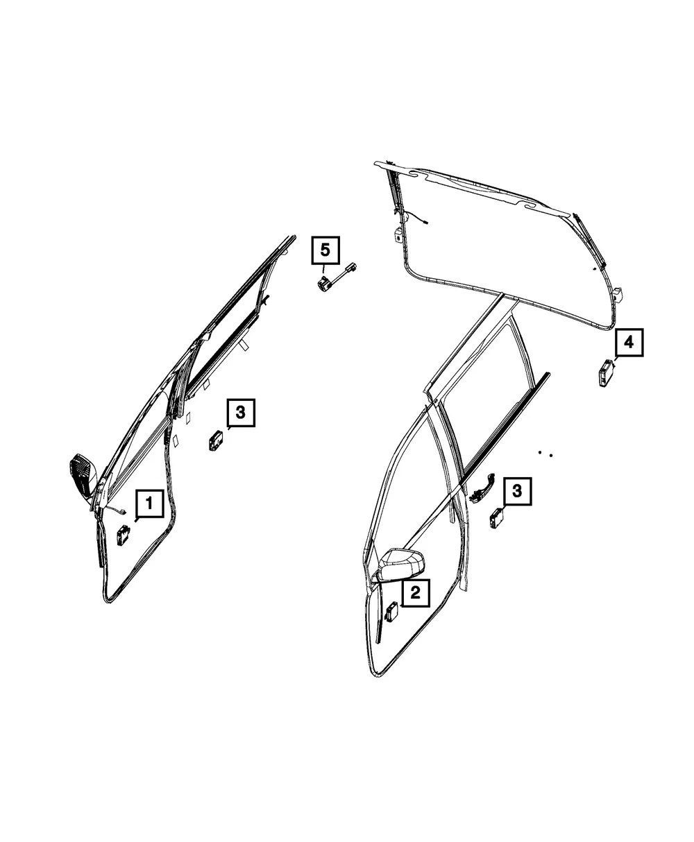 Door Module, Left - Mopar (5026861AE)