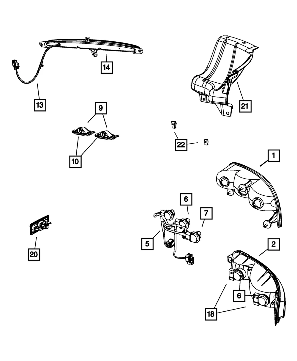 Taillamp Wiring - Mopar (5030506AA)