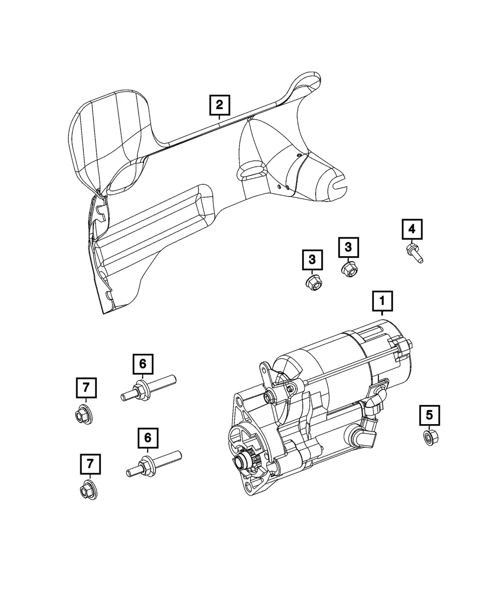 Starter Shield - Mopar (5035328ab)