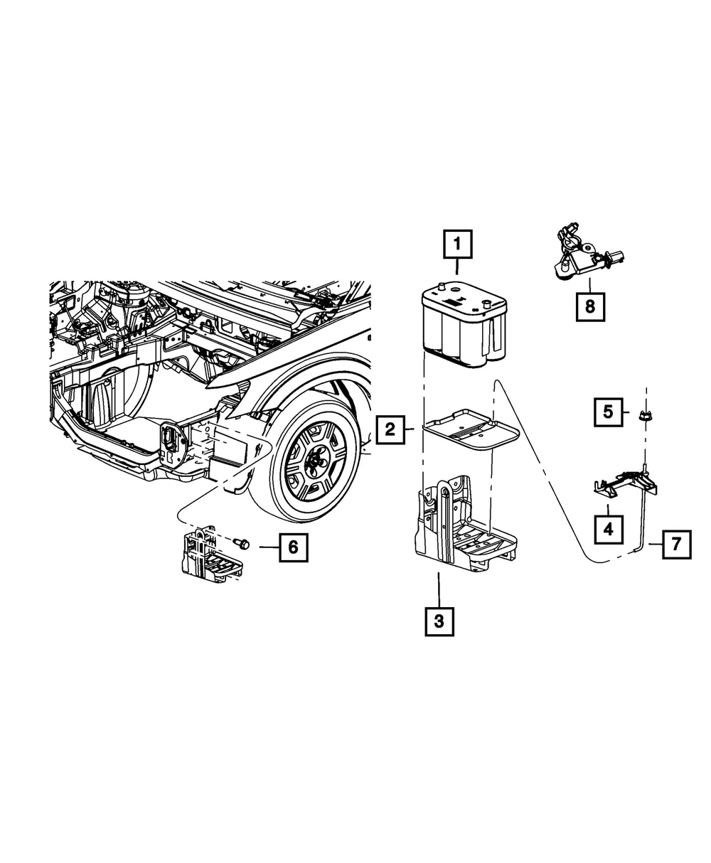 Battery Retainer - Mopar (5116495AB)