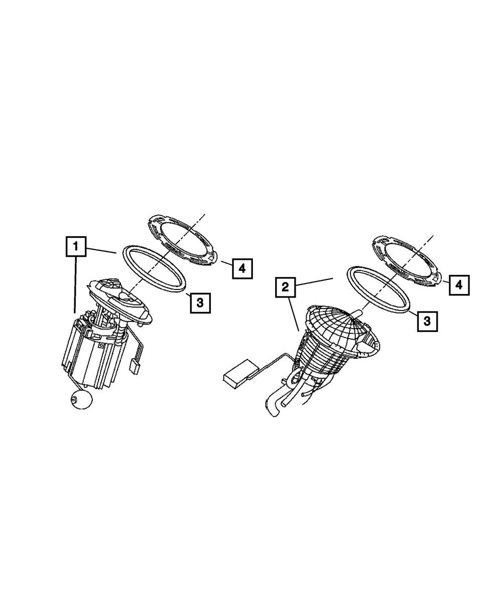 Fuel Pump/Level Unit Module Package, Left - Mopar (5136021ae)