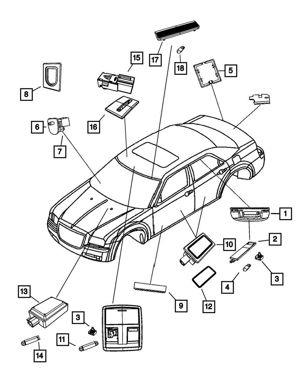 Map Light Switch - Mopar (5137535AA)