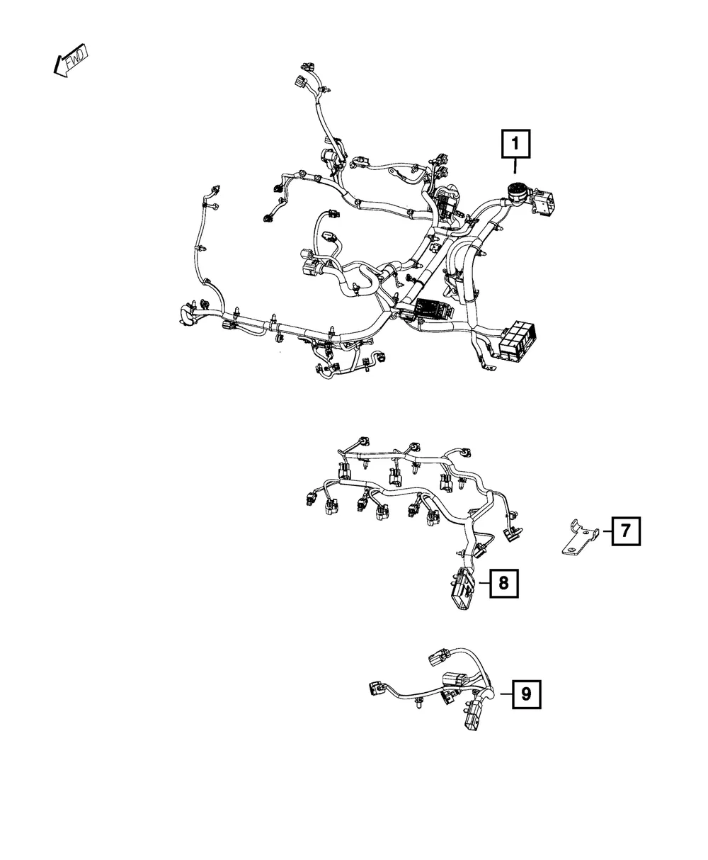 Engine Wiring Bracket - Mopar (5148104aa)