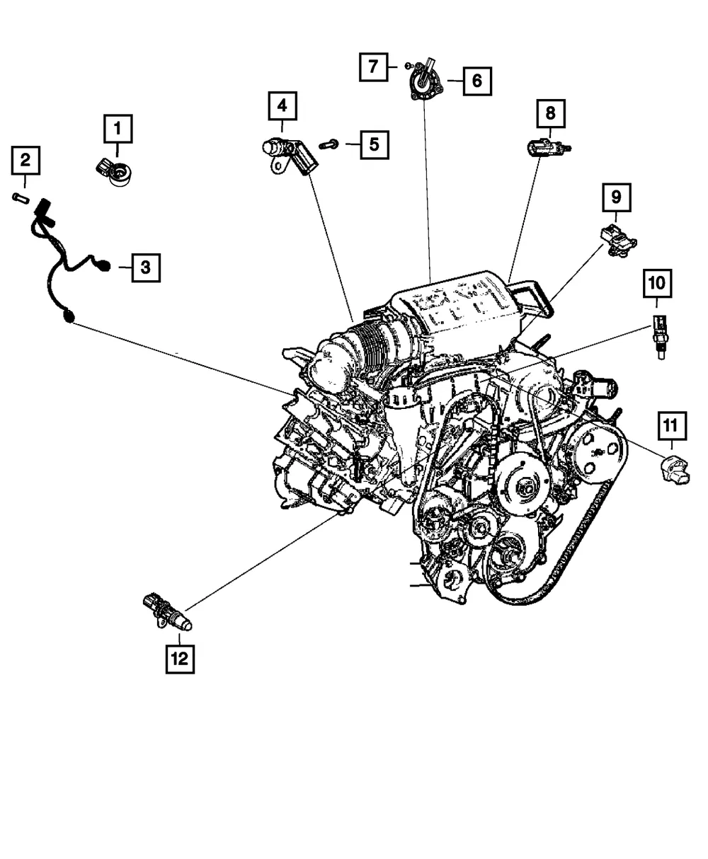 Knock Sensor - Fiat (5149188AA)