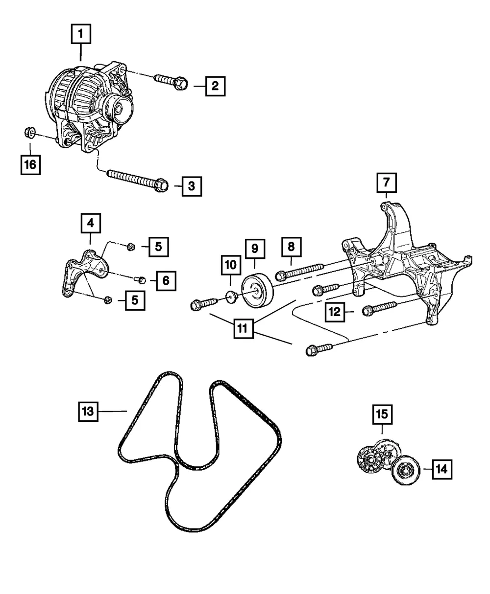 ENGINE ALTERNATOR - Mopar (5149275AA)