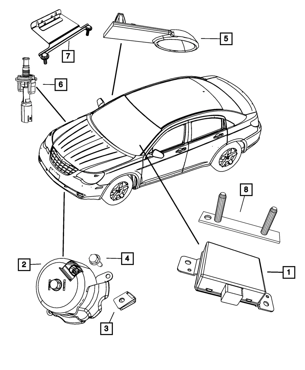 Control Module Stud Plate - Mopar (5187120ab)