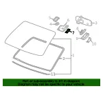 Black Windshield Multifunction Sensor Mount Bracket Cover Insert - GM (52080050)