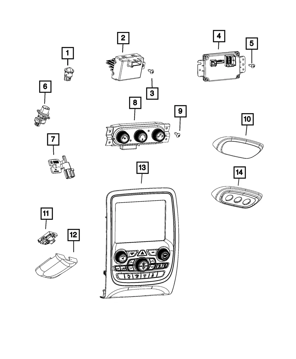 A/C And Heater Module - Mopar (52080472ab)