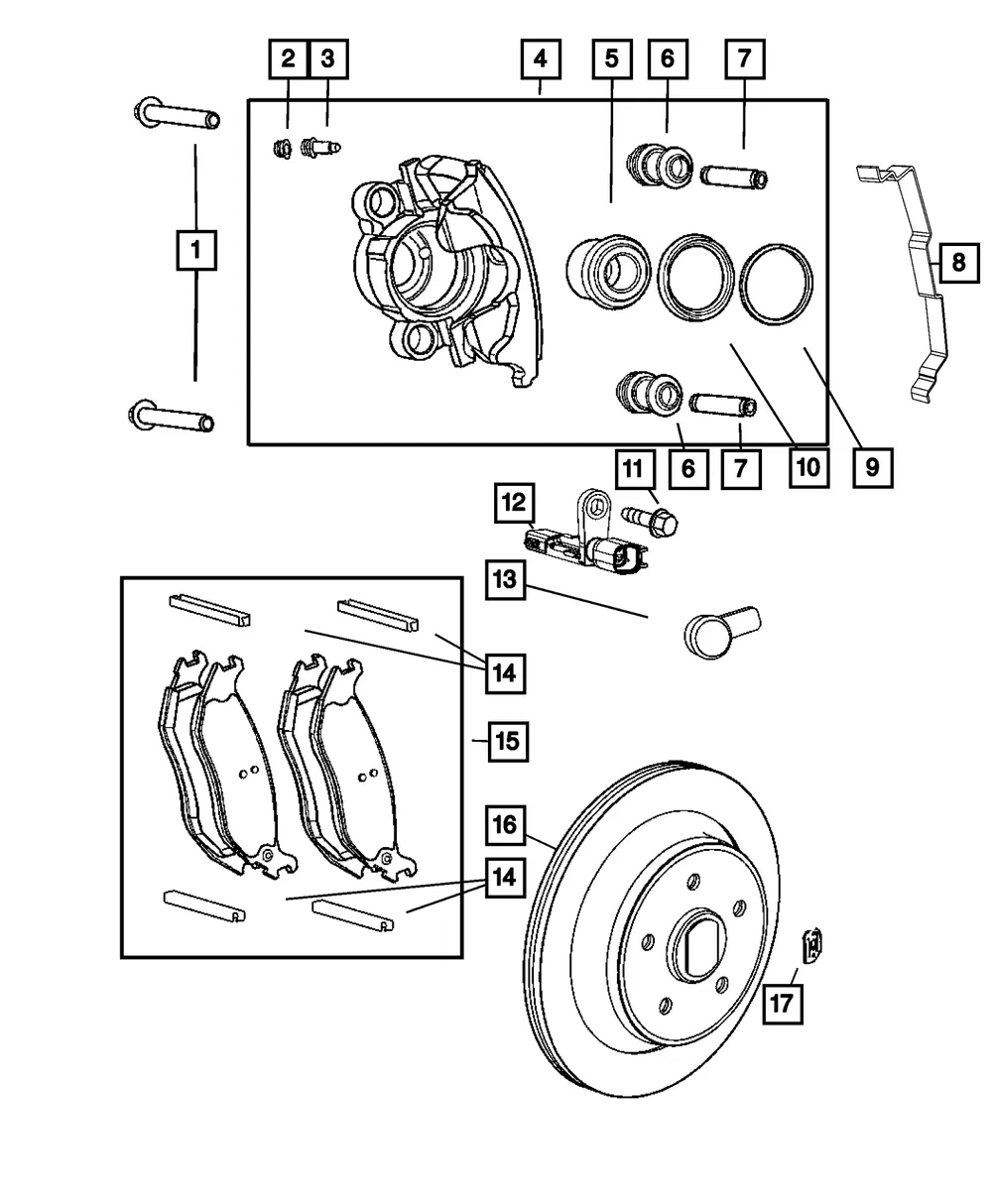 Wheel Speed Sensor - Mopar (52129178AC)