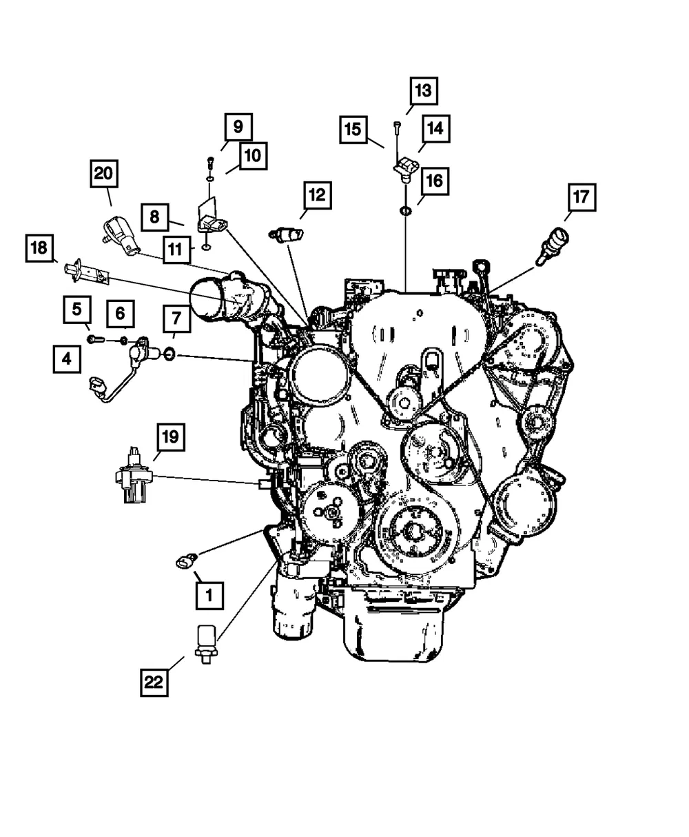 Air Flow Sensor - Mopar (53013733AB)