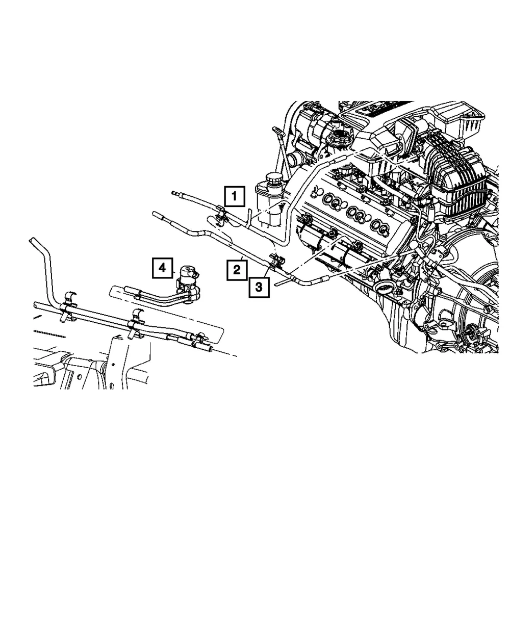 Vacuum Harness Clip - Mopar (55366863aa)