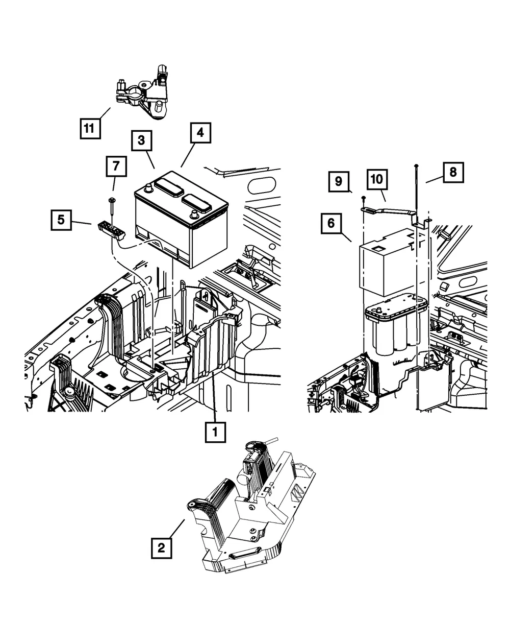 Battery Bracket - Mopar (55397393AC)