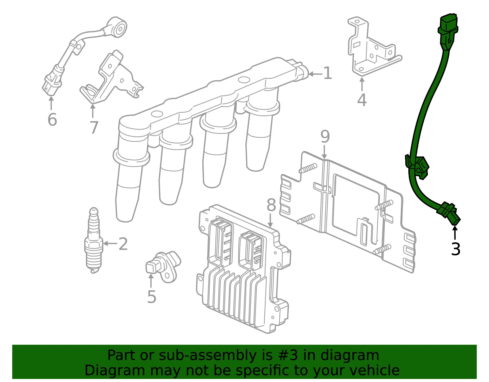Engine Crankshaft Position Sensor - GM (55567243)