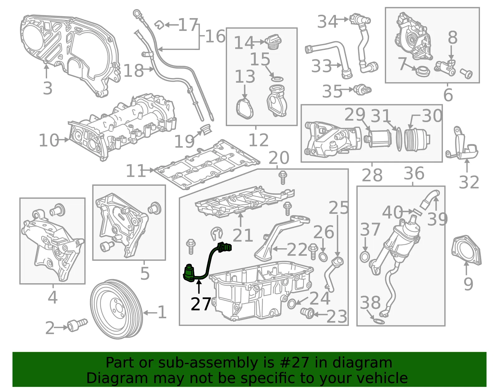 Engine Oil Level Sensor - GM (55575097)