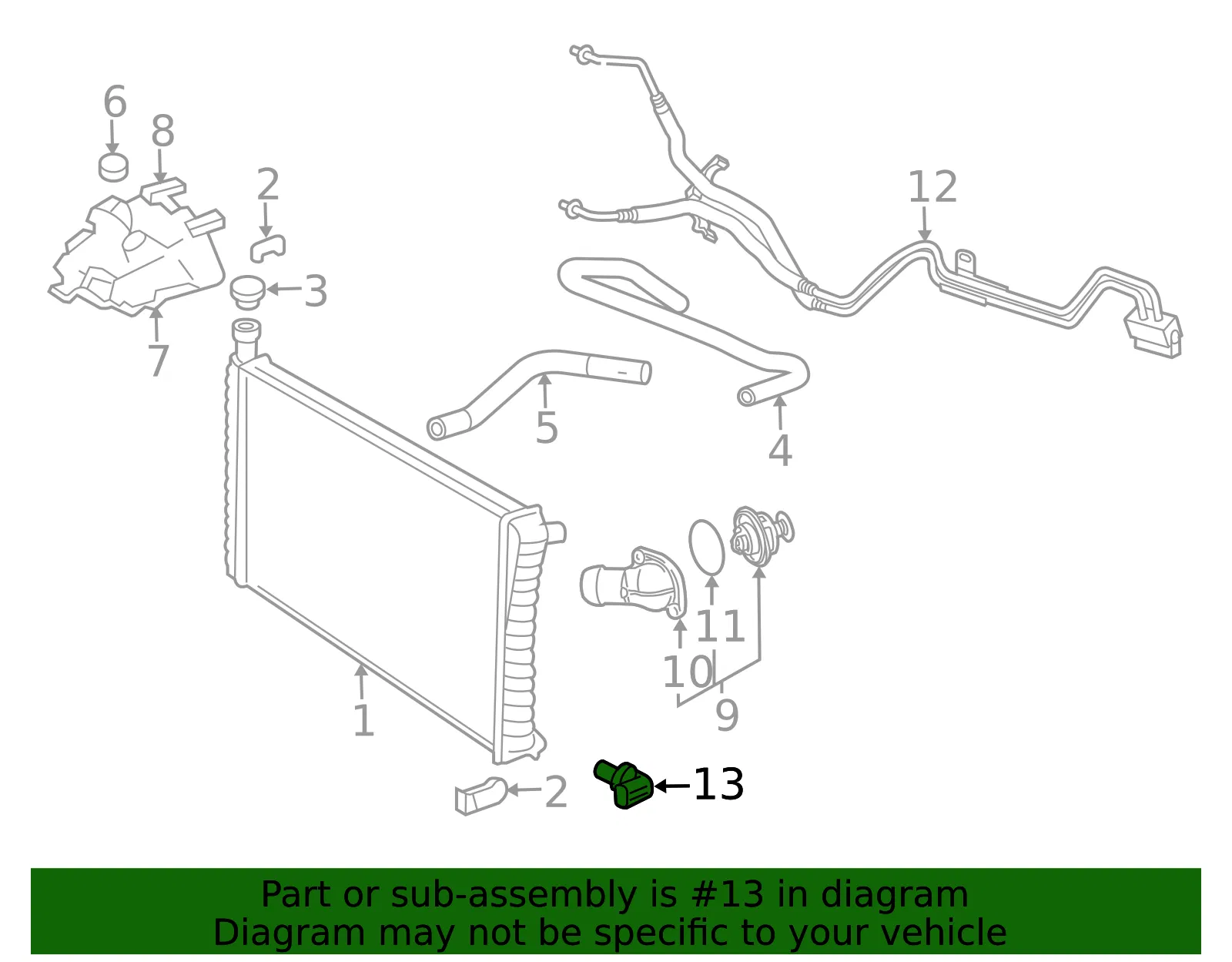 Engine Coolant Temperature Sensor - GM (55591002)