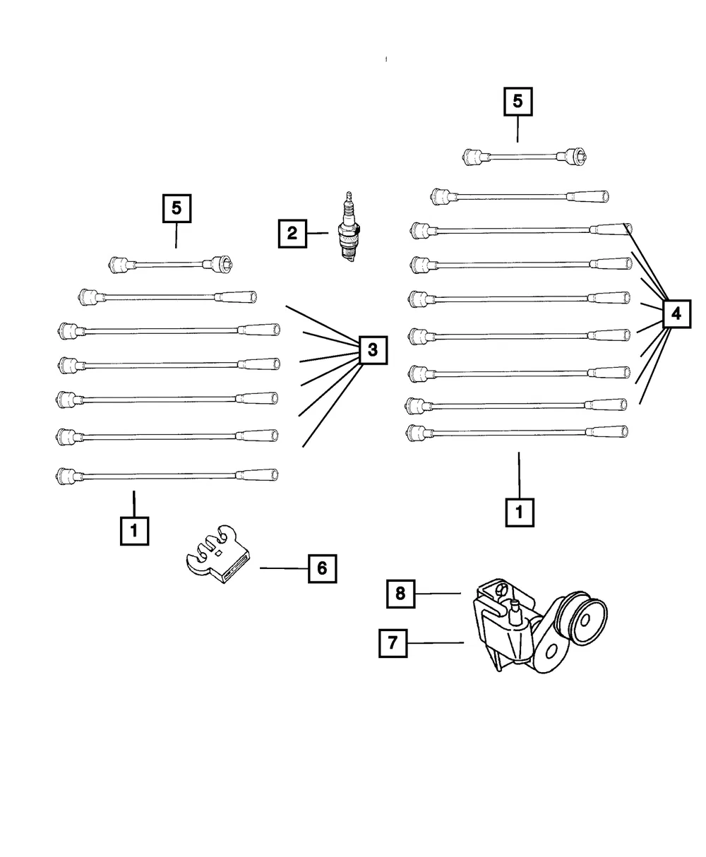Ignition Coil Cable - Mopar (56028396ab)