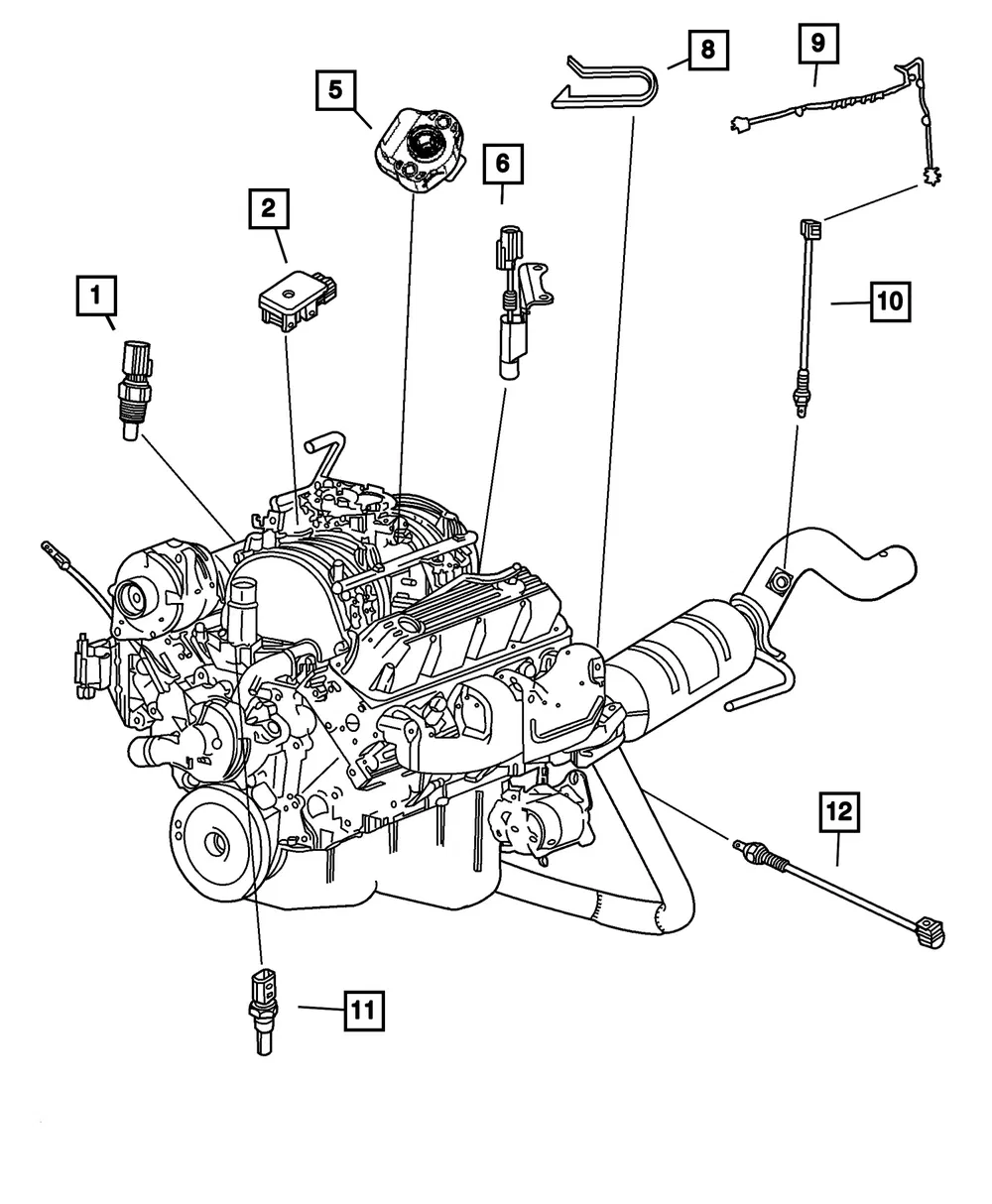 Oxygen Sensor, Left - Mopar (56041699AA)