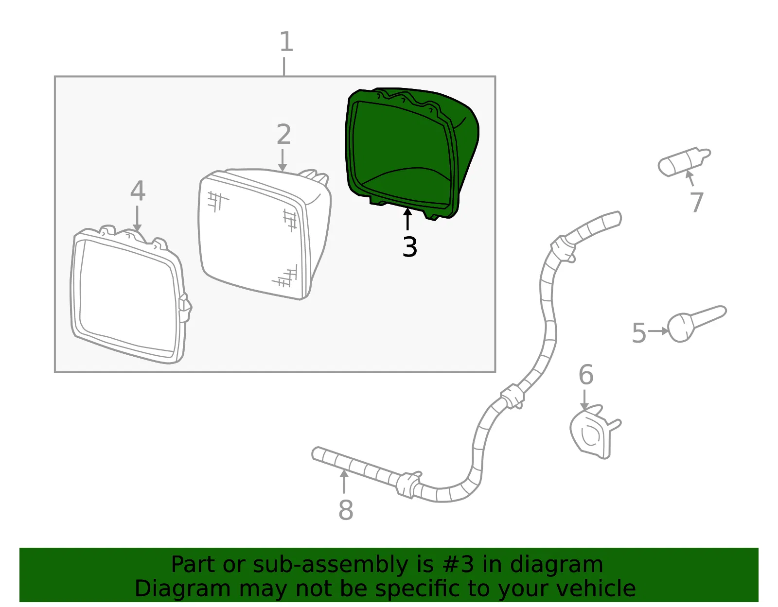 Headlamp Mount Ring - GM (5968095)
