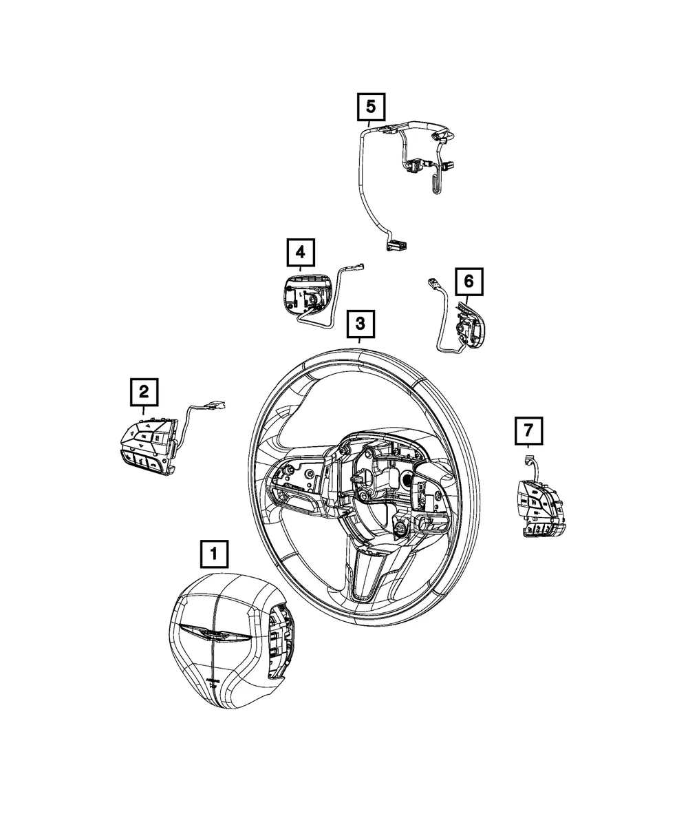 Radio Switch - Passenger Side (RH) - Mopar (5RQ10DX9AC)