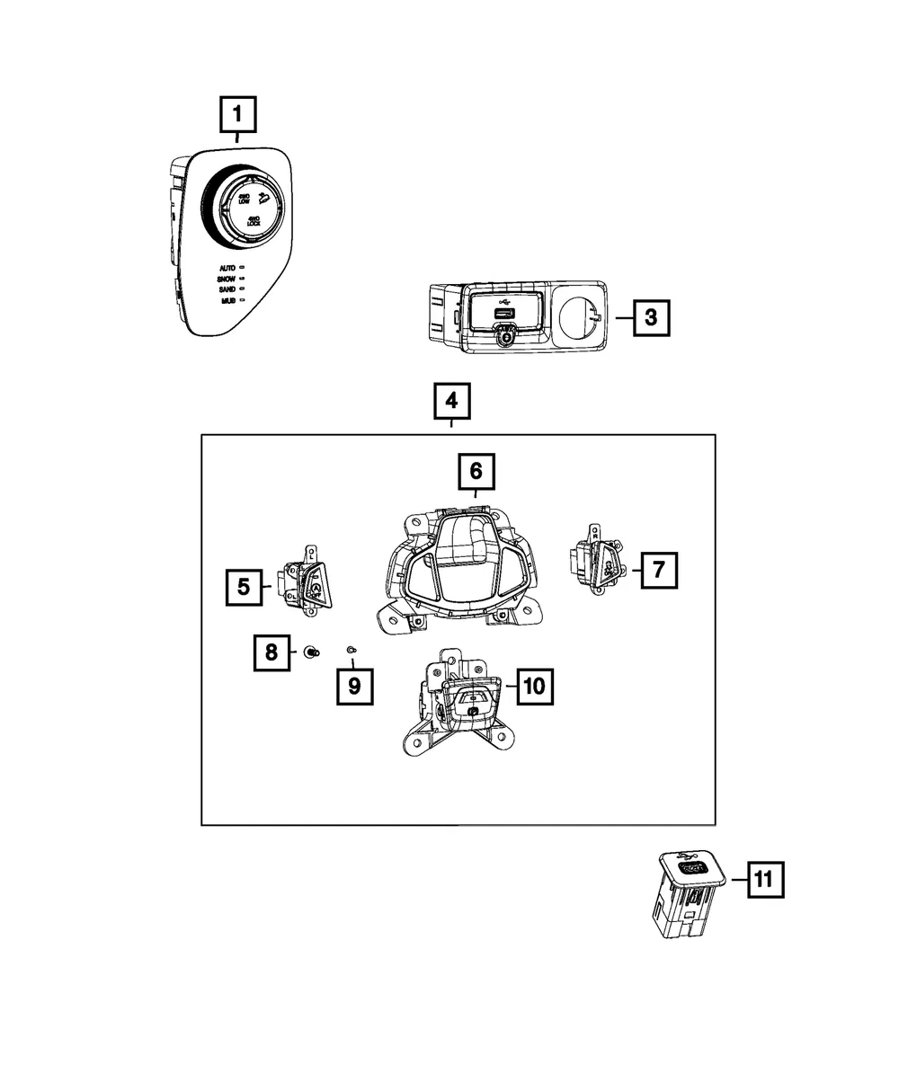 Start/Stop Switch - Mopar (5vm04lxhaa)