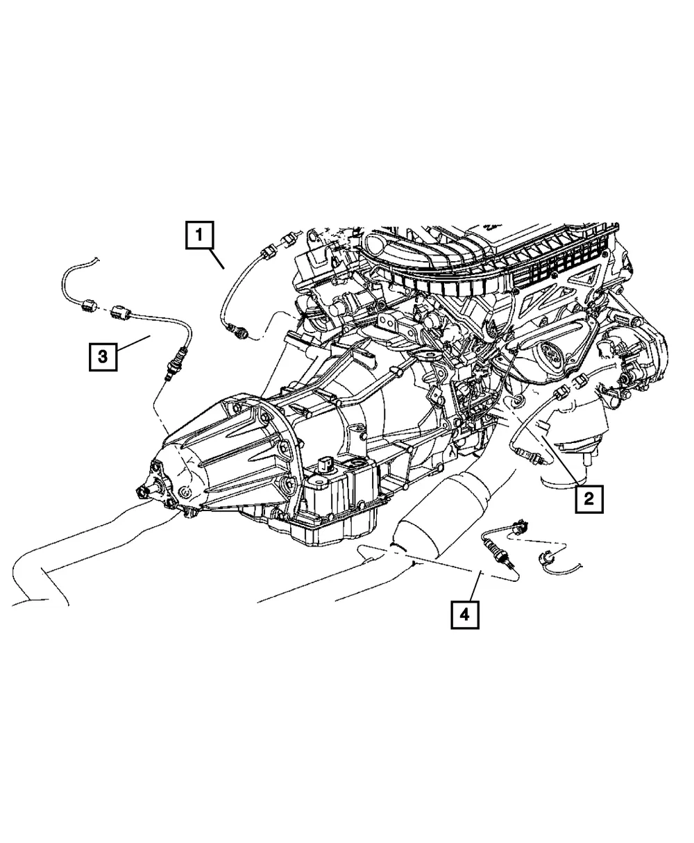 Oxygen Sensor, Before Catalyst, Right - Mopar (68021056AA)