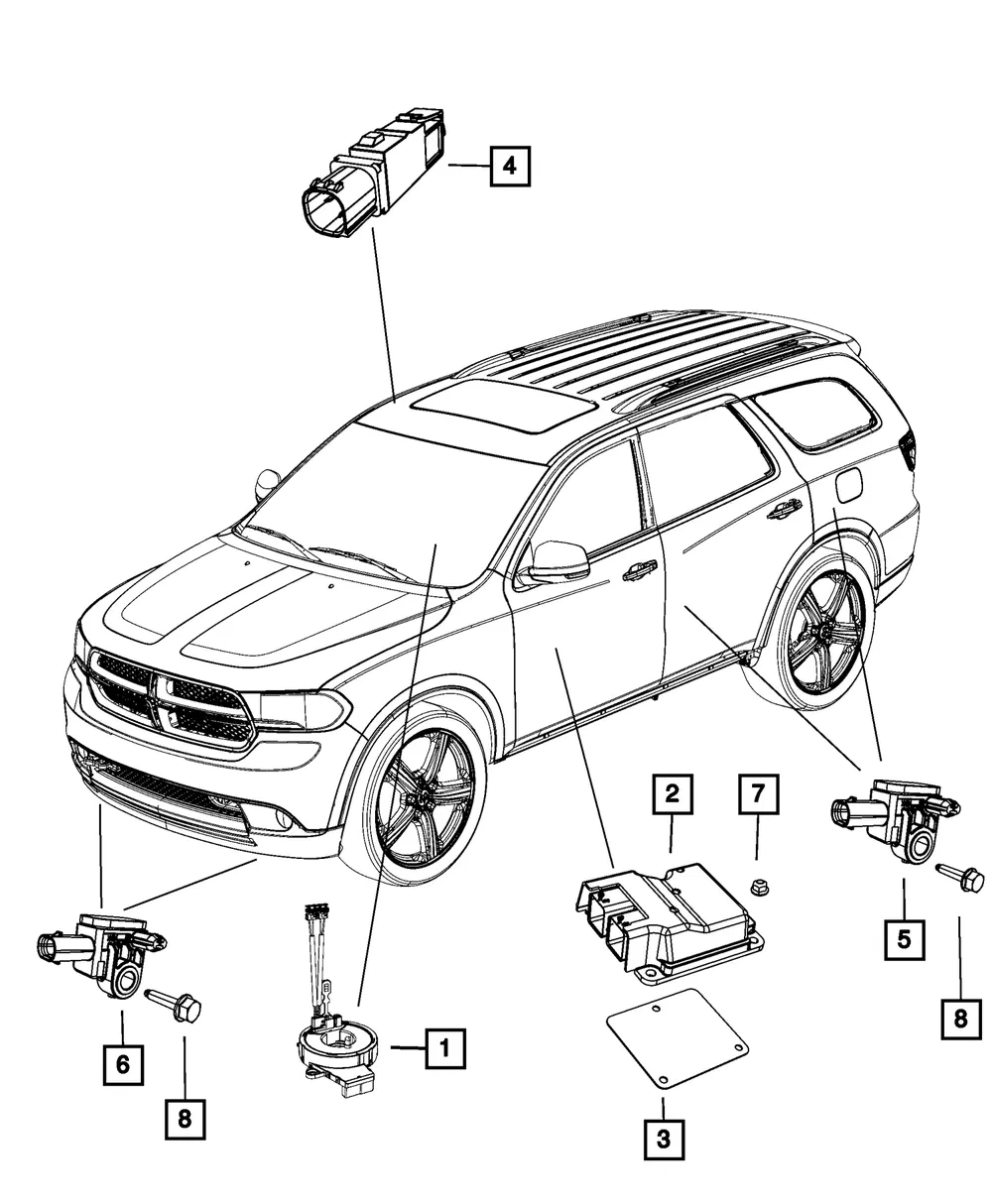 Occupant Restraint Module - Mopar (68025621ah)