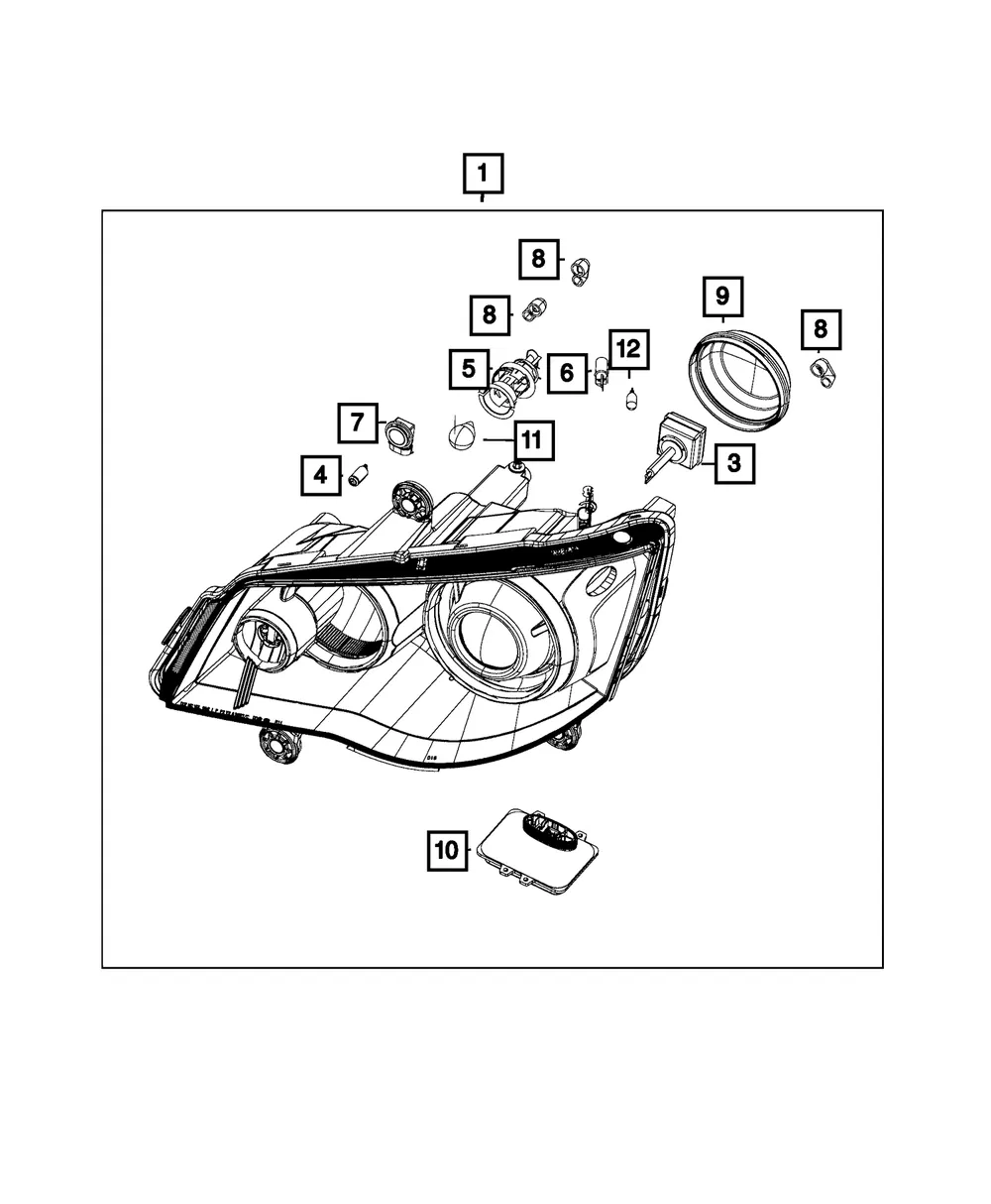 Headlamp Boot - Mopar (68030813AA)