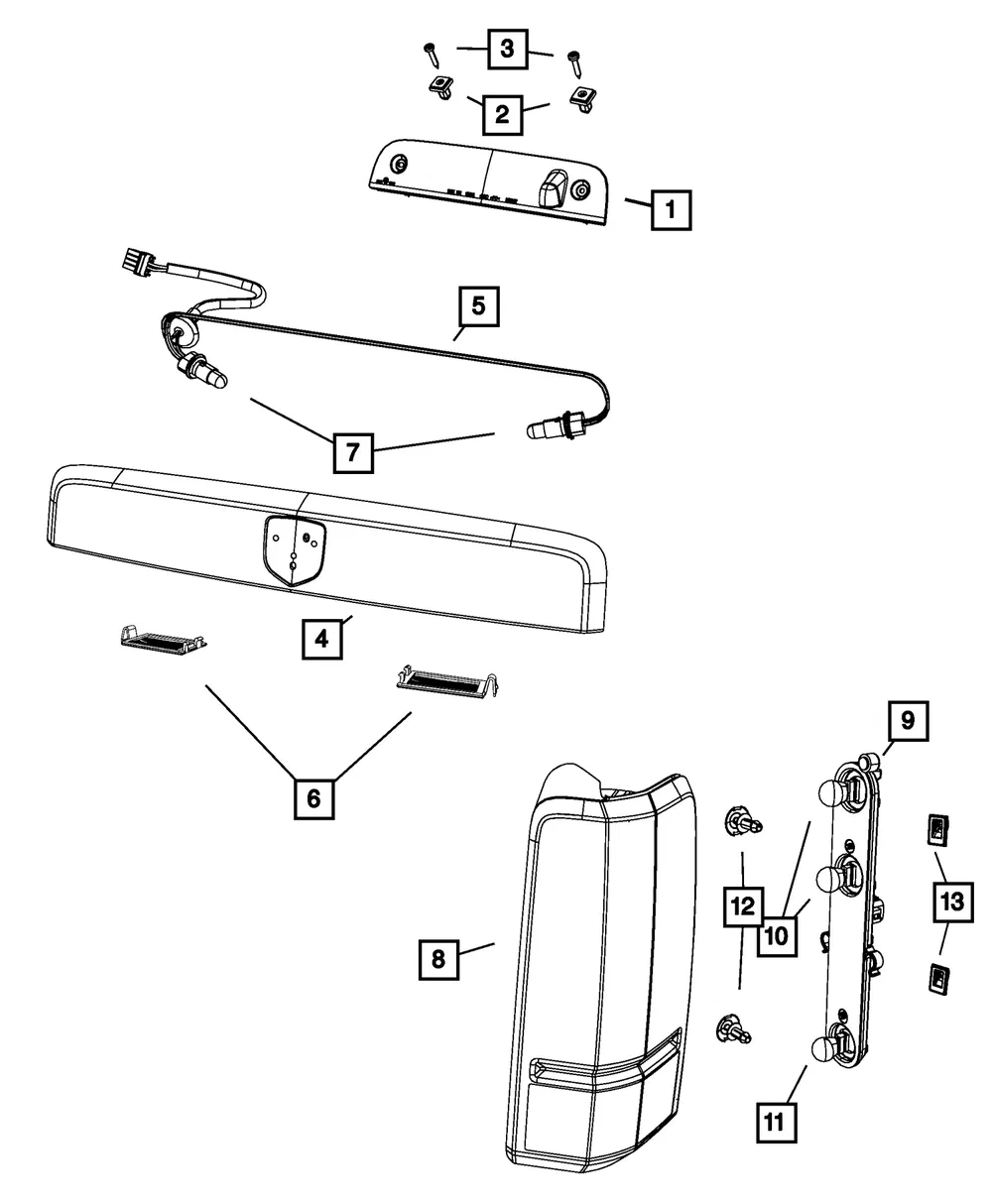 Tail Lamp Socket - Mopar (68033791aa)