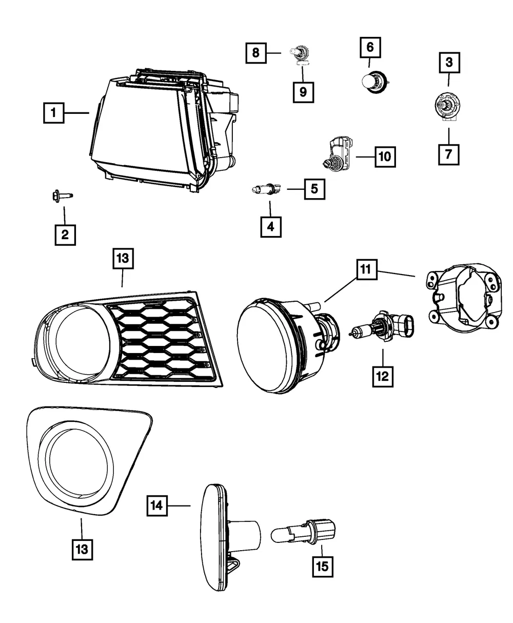 Headlamp Leveling Motor - Mopar (68038752aa)