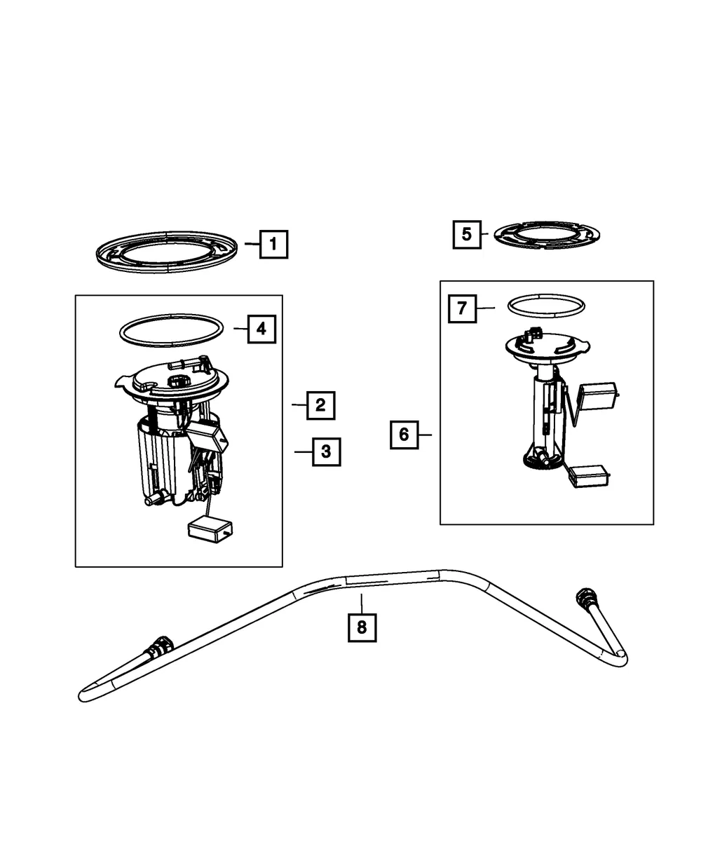 Fuel Pump/Level Unit Module Kit - Mopar (68038901AF)