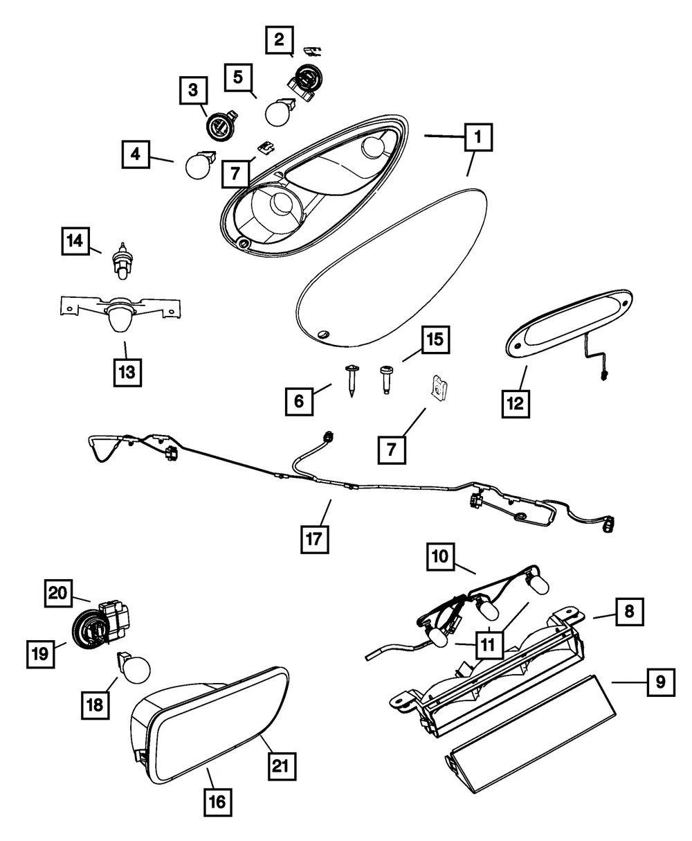 Tail Lamp Socket - Mopar (68040132AB)
