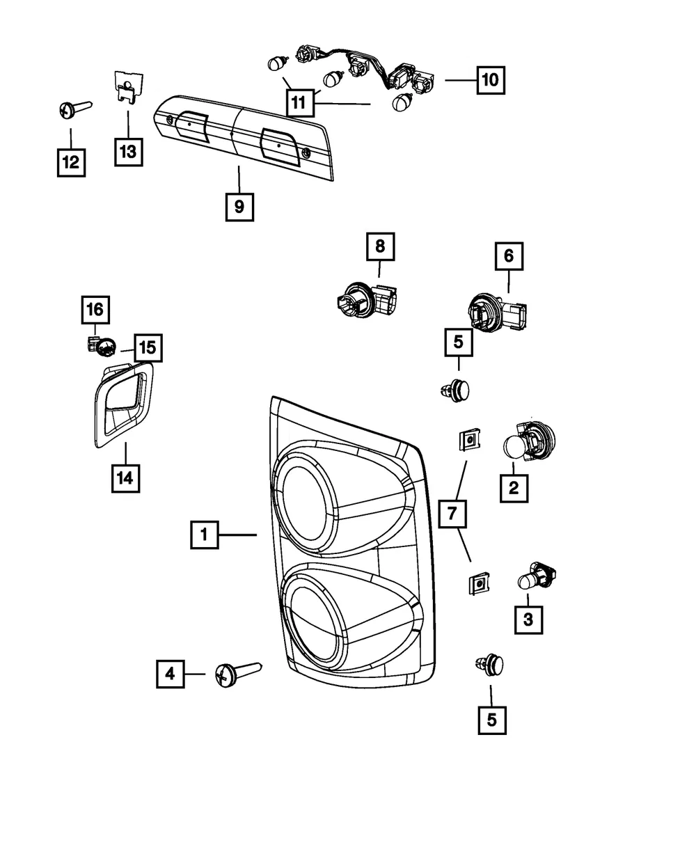 Lamp Socket - Mopar (68046629AB)
