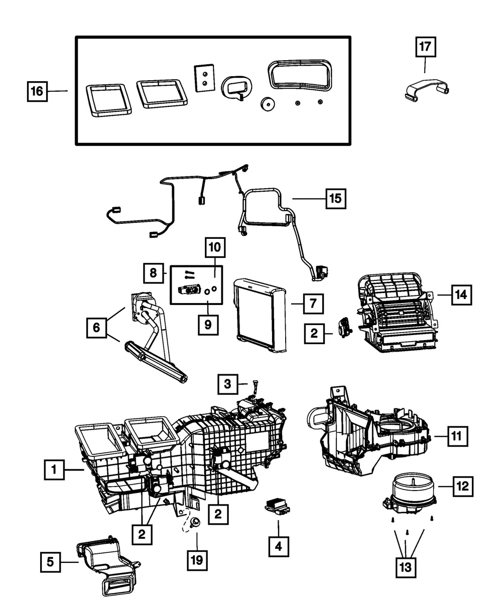 A/C And Heater Actuator - Mopar (68048902ab)