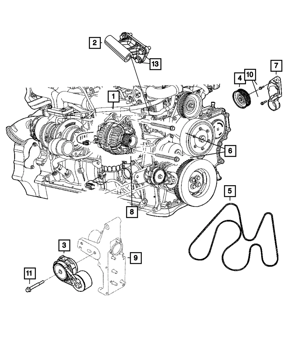Alternator Bracket - Mopar (68048986AB)