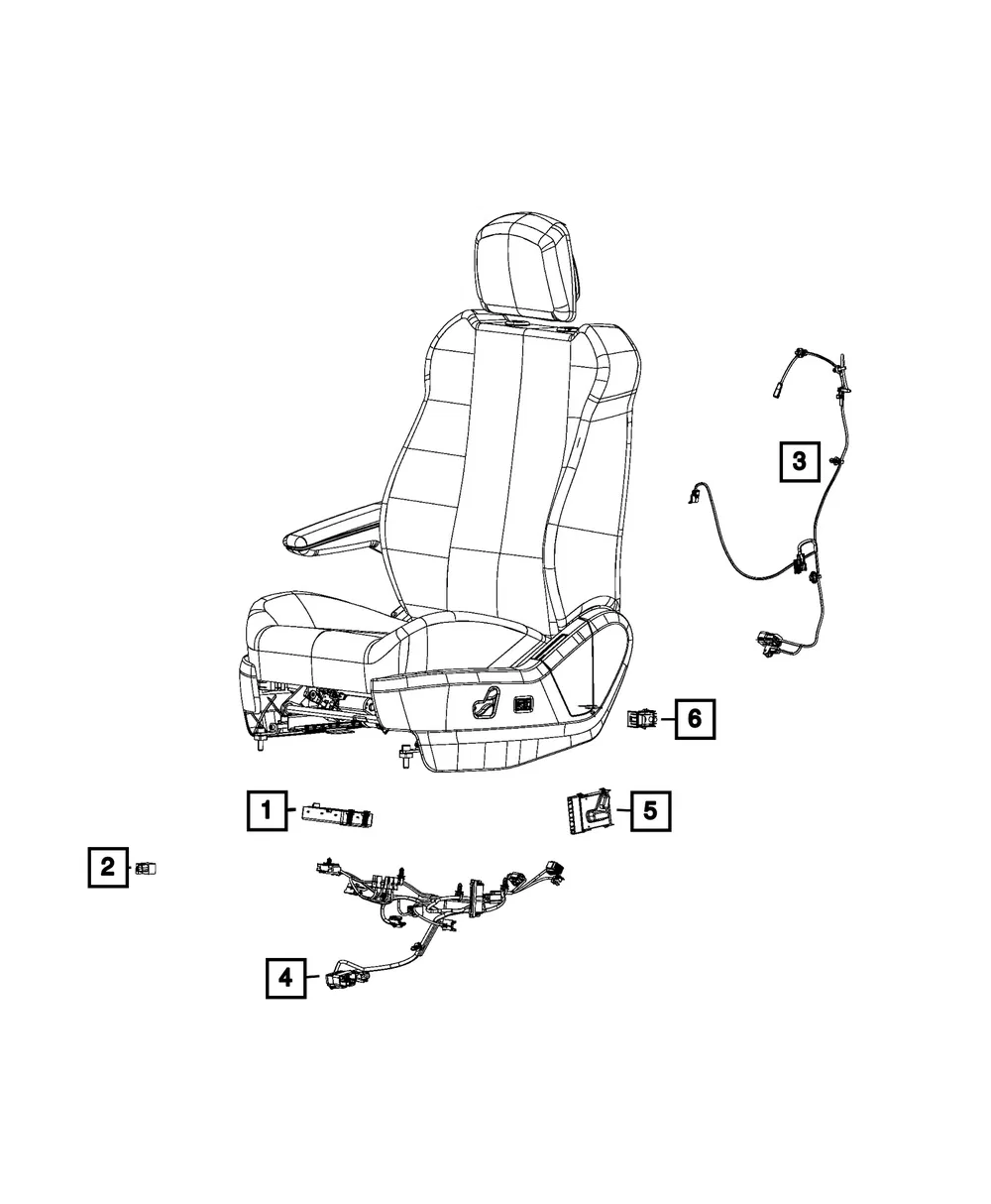 Lumbar Control Switch - Mopar (68065843AA)