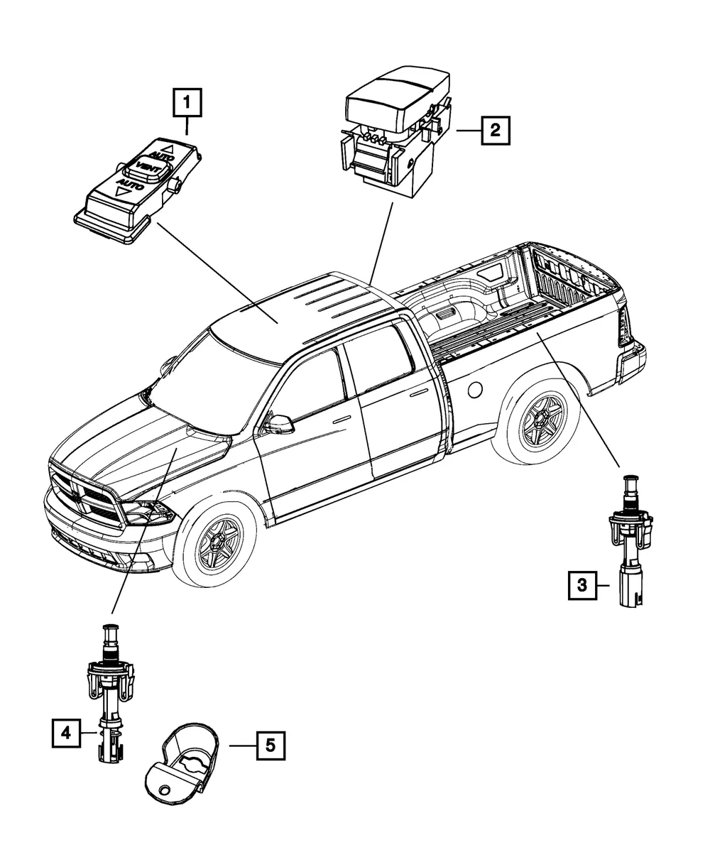 Hood Switch Bracket - Mopar (68066494AA)