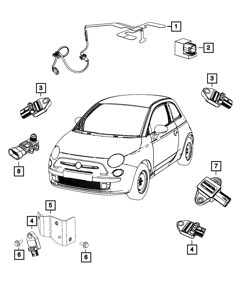 Acceleration Sensor - Mopar (68073423AA)