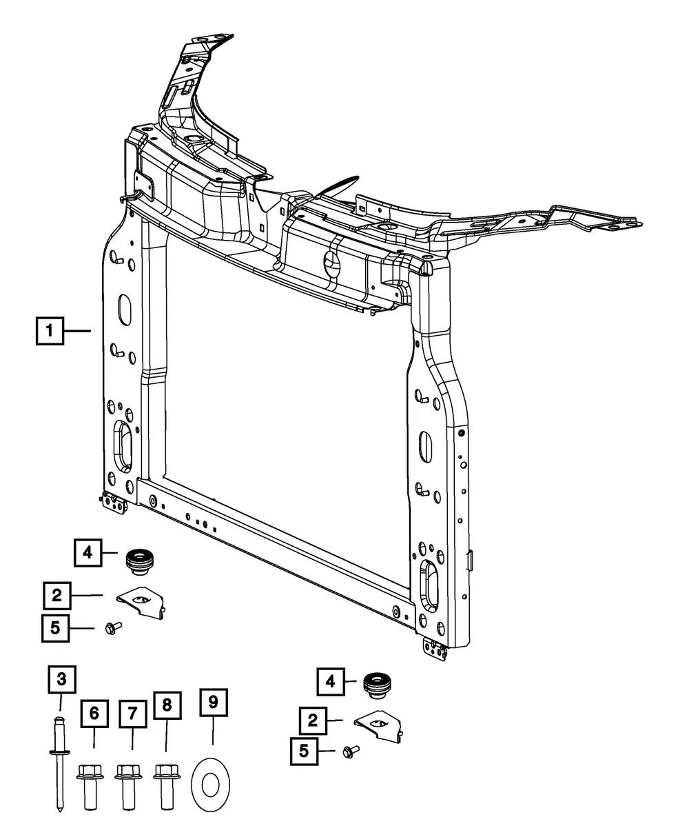 Cooling Module Bracket - Mopar (68073691AA)